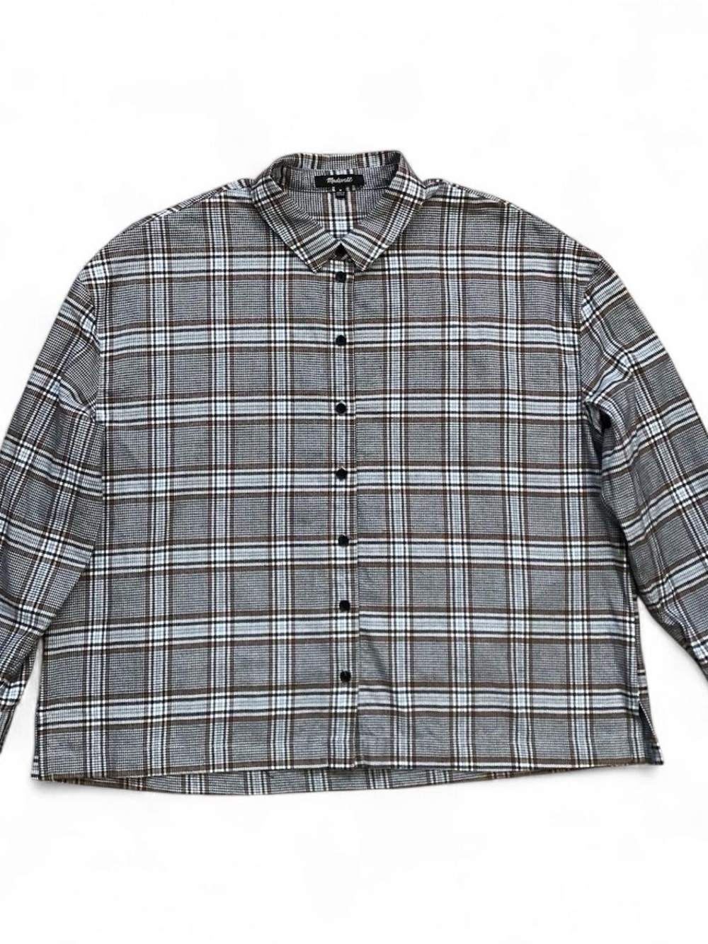 Madewell 100% Cotton Super Soft Plaid Button Down Collar Shirt